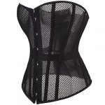 Seductive Mesh Overbust Corset with Gothic Renaissance Charm - Image 2