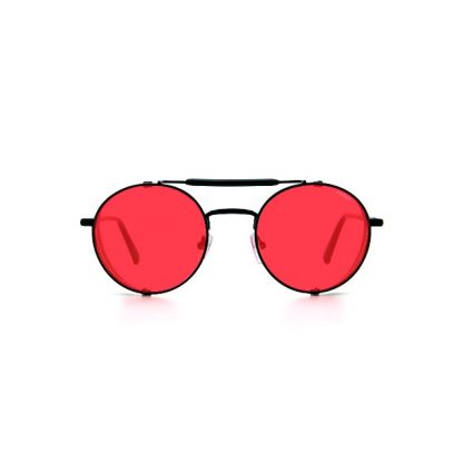 Vintage-Style Steampunk Round Polarized Sunglasses with UV400 Protection - Image 7