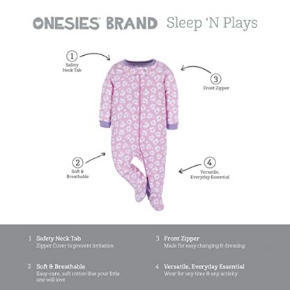 "Charming 4-Pack Baby Girl Sleep 'N Play Footies" - Image 6