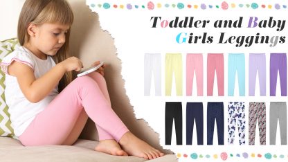 Adorable Toddler and Baby Girls' Cotton Leggings 5-Pack - Image 7