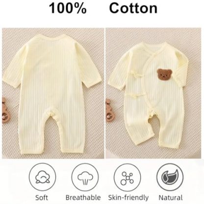 Adorable Bear-Themed Cotton Onesie for Newborns and Infants - Image 2