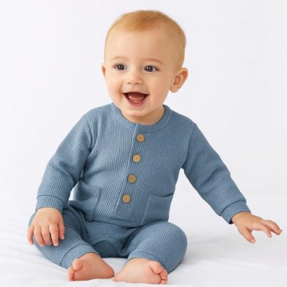 Cozy Cotton Blend Unisex Baby Rompers, 2-Pack - Image 6