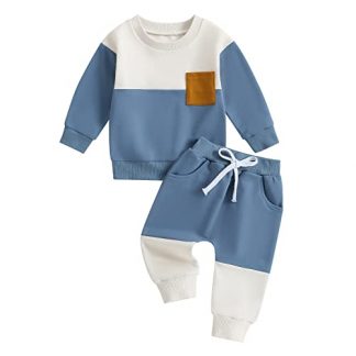 Toddler Boy's Chic Color Block Outfit for All Seasons