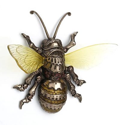 Antique Bronze Steampunk Bumblebee Wall Art Sculpture - Image 4