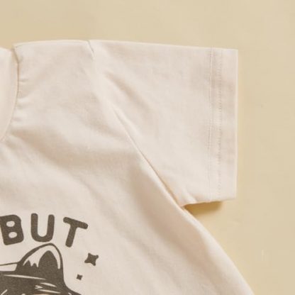 Adorable Summer Ensemble for Baby Boys with Letter Print Shirt and Stretch Shorts - Image 5