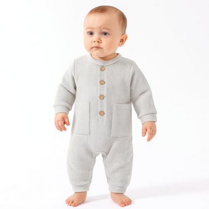 Cozy Cotton Blend Unisex Baby Rompers, 2-Pack - Image 7