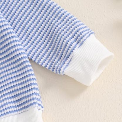 Cozy Fall & Winter Waffle Knit Outfit for Toddler Boys - Image 5