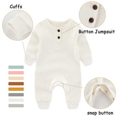 Cozy 3-Pack Newborn One-Piece Rompers with Mitten Cuffs - Image 5