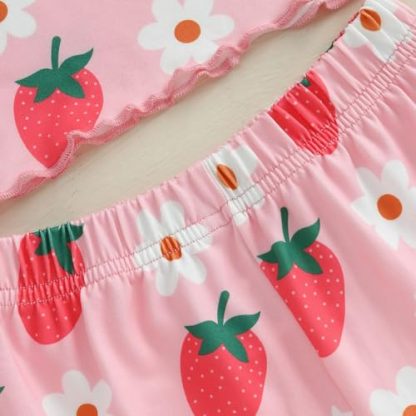 Adorable Summer Floral Outfit Set for Toddlers and Baby Girls - Image 6