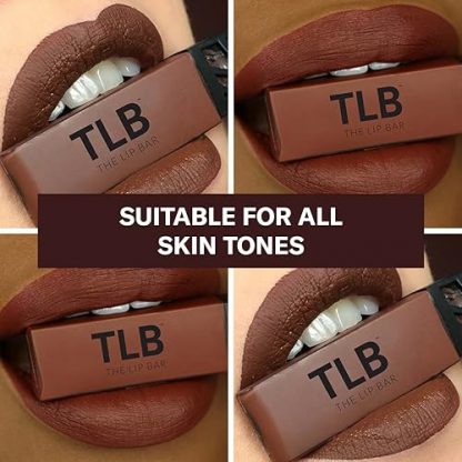 Long-Lasting Chocolate Red-Brown Matte Lipstick with Jojoba Oil & Vitamin E - Image 2