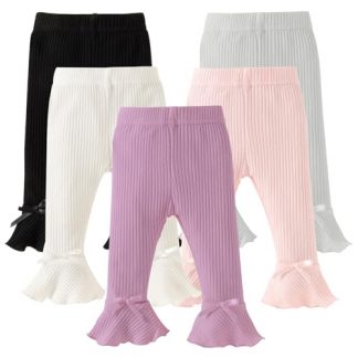 Cozy Cotton Blend Baby Pants with Flared Design - 5 Pack