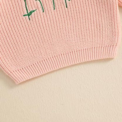 Cozy Crewneck Pullover Sweater for Little Girls - Image 7