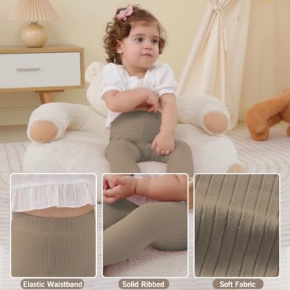 Comfy Cotton Ribbed Infant Leggings and Jogger Pants - Image 6
