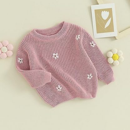 "Adorable Infant's Cozy Crewneck Pullover Sweater" - Image 7