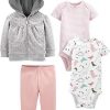 Grey Dots/Light Pink/Pink Stripe/White Dinosaur