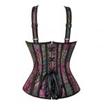 Women's Alluring Gothic Overbust Corset with Shoulder Straps & Halter Bustier Top - Image 3