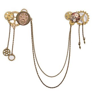 Unisex Steampunk-Inspired Brooch Lapel Pin