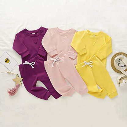 Delightful Autumn Ensemble for Toddlers - Long Sleeve Top and Pants Set - Image 2