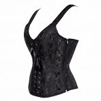 Captivating Black Corset Top Lingerie with Shoulder Straps - Plus Size Available - Image 2