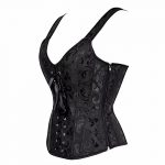 Captivating Black Corset Top Lingerie with Shoulder Straps - Plus Size Available - Image 2