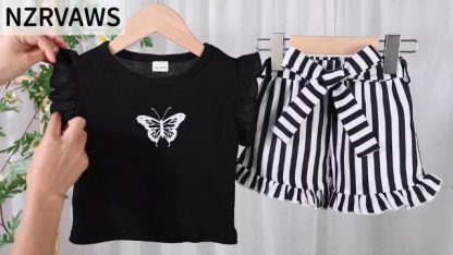 "Charming Heart Tank & Pink Shorts Summer Outfit for Toddler Girls" - Image 6