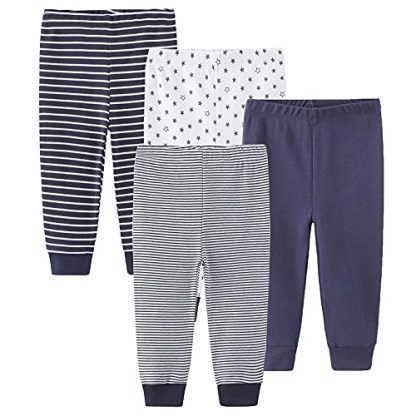 Cozy Cotton Pants for Newborns - Unisex, 4-Pack
