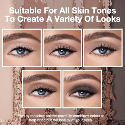 5-Shade Matte Eyeshadow Palette: Natural Nudes and Cool Taupe Tones - Image 5