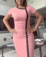Women's Vintage-Style Ruffled Pencil Dress for Business or Church - Image 4