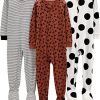 Brown Animal Print/Grey Polka Dot/White Stripe