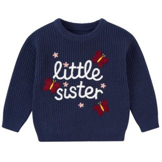 "Charming Sibling Knit Sweaters for Toddlers and Babies"