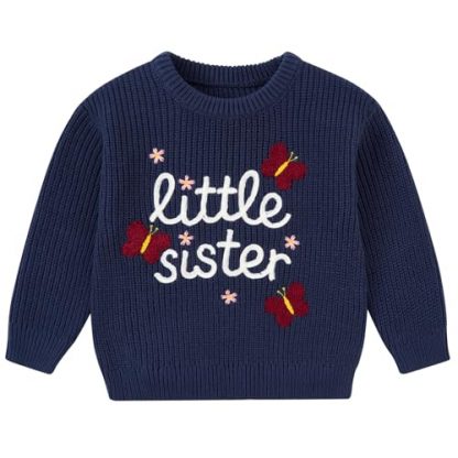 "Charming Sibling Knit Sweaters for Toddlers and Babies"