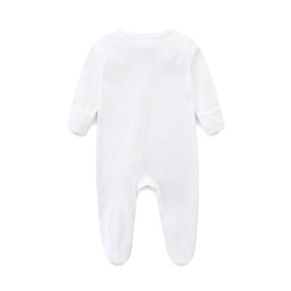 Cozy Cotton Baby Romper with Convenient Double Zipper - Image 2