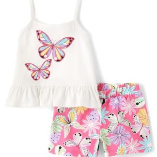 Adorable Baby-Girl's 2-Piece Butterfly Outfit Set