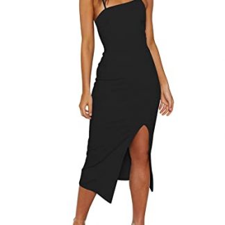 Chic High-Waisted Midi Bodycon Dress with Adjustable Straps