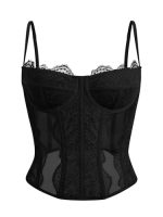 Enchanting Lace Corset Crop Top for Women