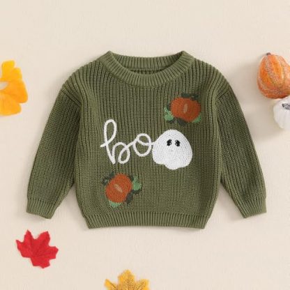 Adorable Pumpkin Patch Crewneck Sweater for Toddlers - Image 6