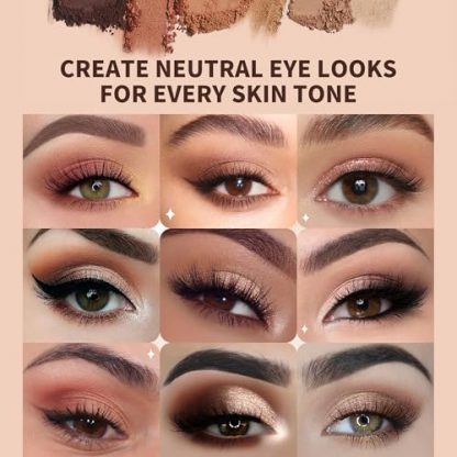 Neutral Glamour Eyeshadow Palette with 9 Versatile Shades - Image 5