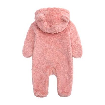 Adorable Fleece-Lined Bear-Themed Snowsuit for Newborns - Image 2
