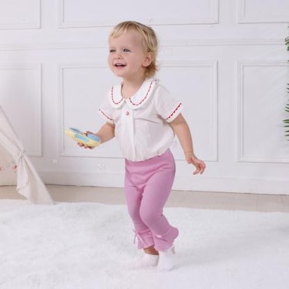 Cozy Cotton Blend Baby Pants with Flared Design - 5 Pack - Image 2
