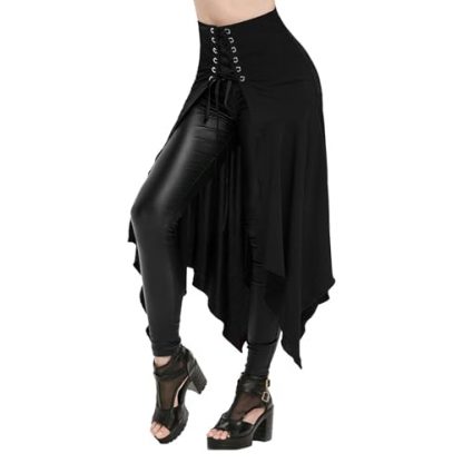 Victorian-Inspired Steampunk High-Low Skirt for Women - Image 2