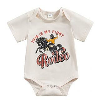 Western-Style Comical Infant Bodysuit