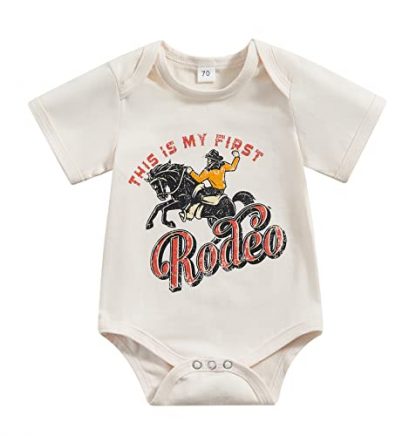 Western-Style Comical Infant Bodysuit