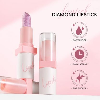 Dazzling Pink Frost Metallic Lipstick - Long-Lasting, High Shine, and Transfer Proof - Image 4