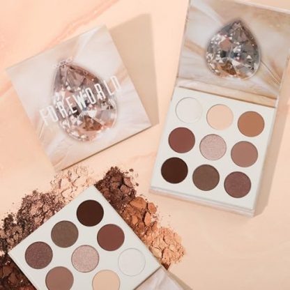 Neutral Glamour Eyeshadow Palette with 9 Versatile Shades - Image 6