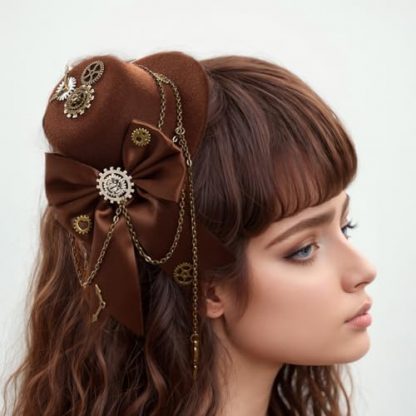 Enchanting Steampunk Mini Top Hat for Women: Be the Star of Every Party - Image 2