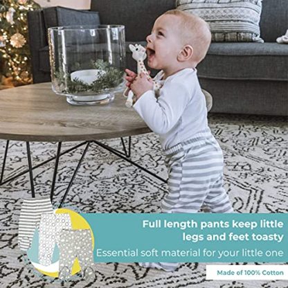 Comfy Trio Pack of Cotton Footed Pants for Baby Boys - Image 5