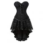 Victorian-Inspired Steampunk Corset and Skirt Set