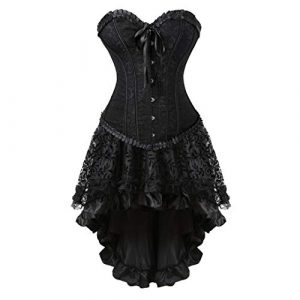 Victorian-Inspired Steampunk Corset and Skirt Set