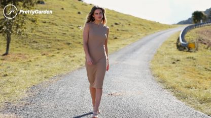 Elegant Sleeveless Bodycon Midi Dress for Women - Image 6