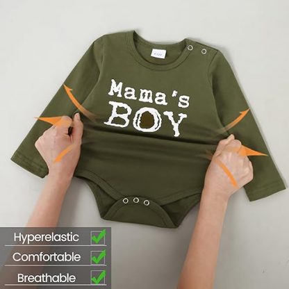 Cozy Newborn Baby Boy Striped Romper and Top Set for Fall and Winter - Image 4